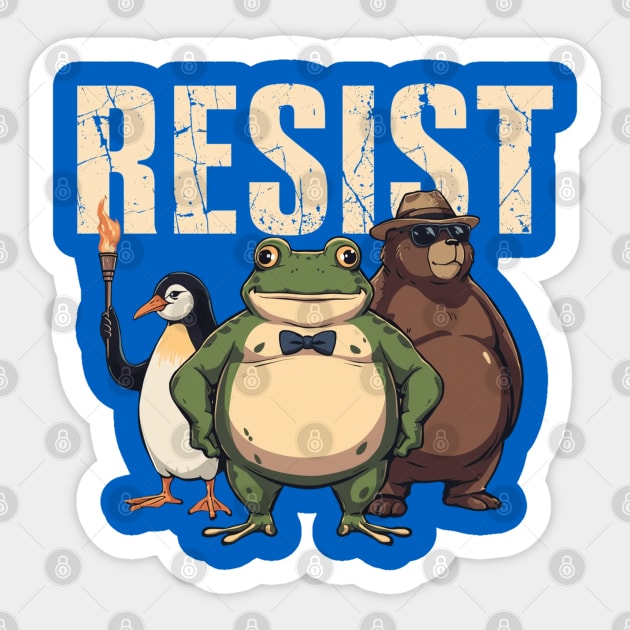 Portland-Frog Sticker by Creatifly Graphic Tees